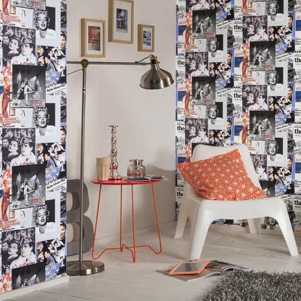 Interior Decorado con Papel Pintado Funny Walls 257-5600