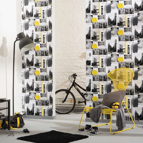 Interior Decorado con Papel Pintado Funny Walls 257-5612