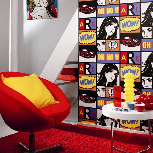 Interior Decorado con Papel Pintado Funny Walls 257-6401