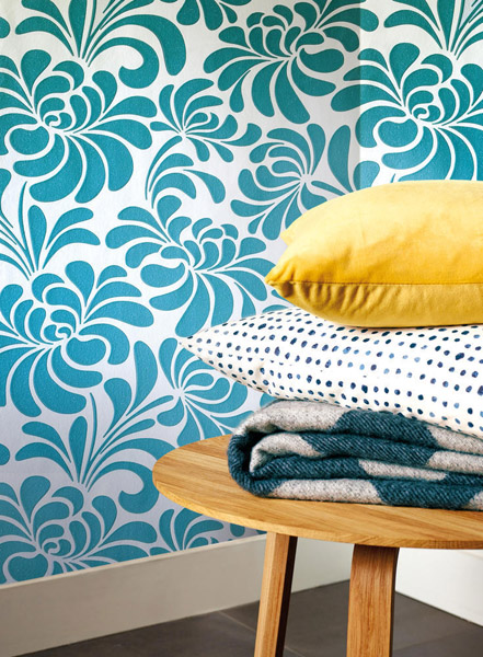 Interior decorado con Papel