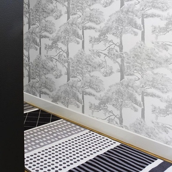 Interior decorado con Papel Pintado Vallila Sarastus 5141-2