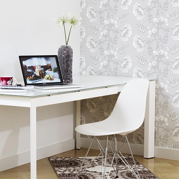 Interior decorado con Papel Pintado Vallila Sarastus 5146-1