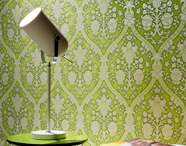 Interior decorado con Papel Pintado Flock 4 95689-3