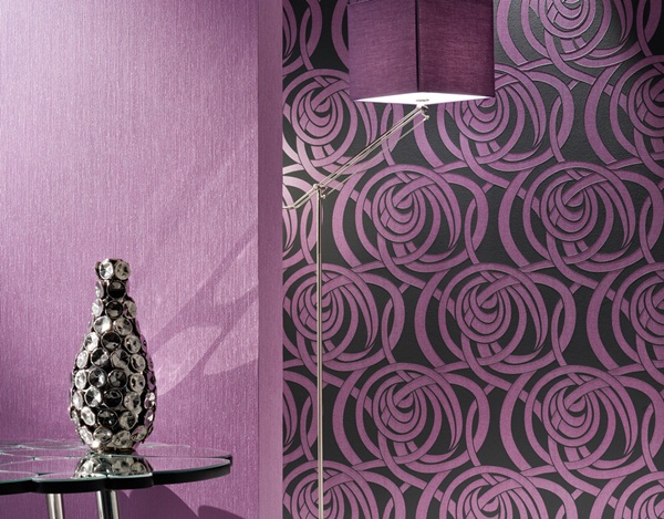 Interior decorado con Papel Pintado Flock 4 95693-1