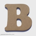 Letra de Madera B 20cm