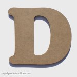 Letra de Madera D 20cm