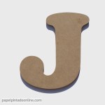 Letra de Madera J 20cm