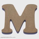 Letra de Madera M 20cm