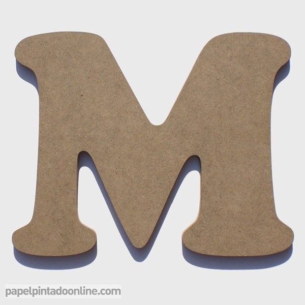 Letra de Madera M 20cm