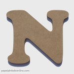 Letra de Madera N 20cm