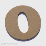 Letra de Madera O 20cm