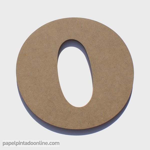 Letra de Madera O 20cm