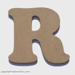 Letra de Madera R 20cm