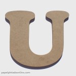 Letra de Madera U 20cm