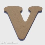 Letra de Madera V 20cm