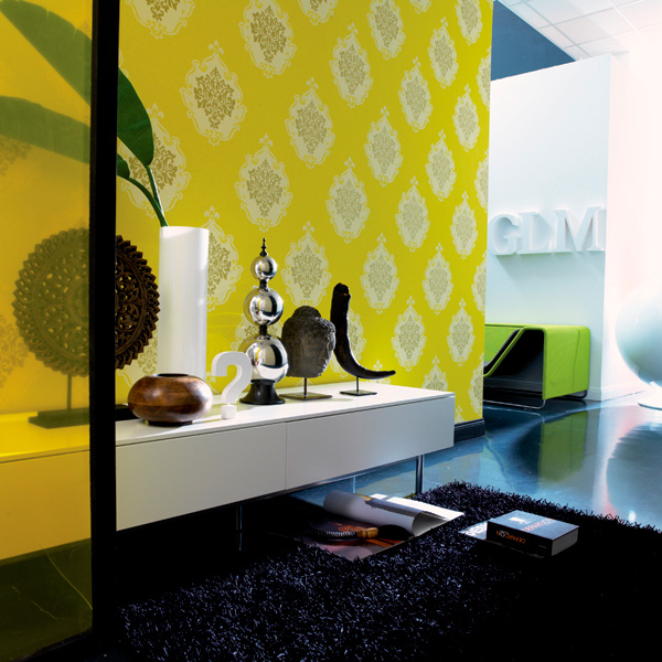 Interior decorado con Papel Pintado Factory